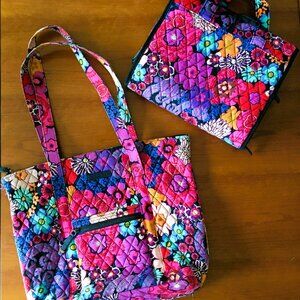Vera Bradley Handbag & Travel Cosmetic Case
